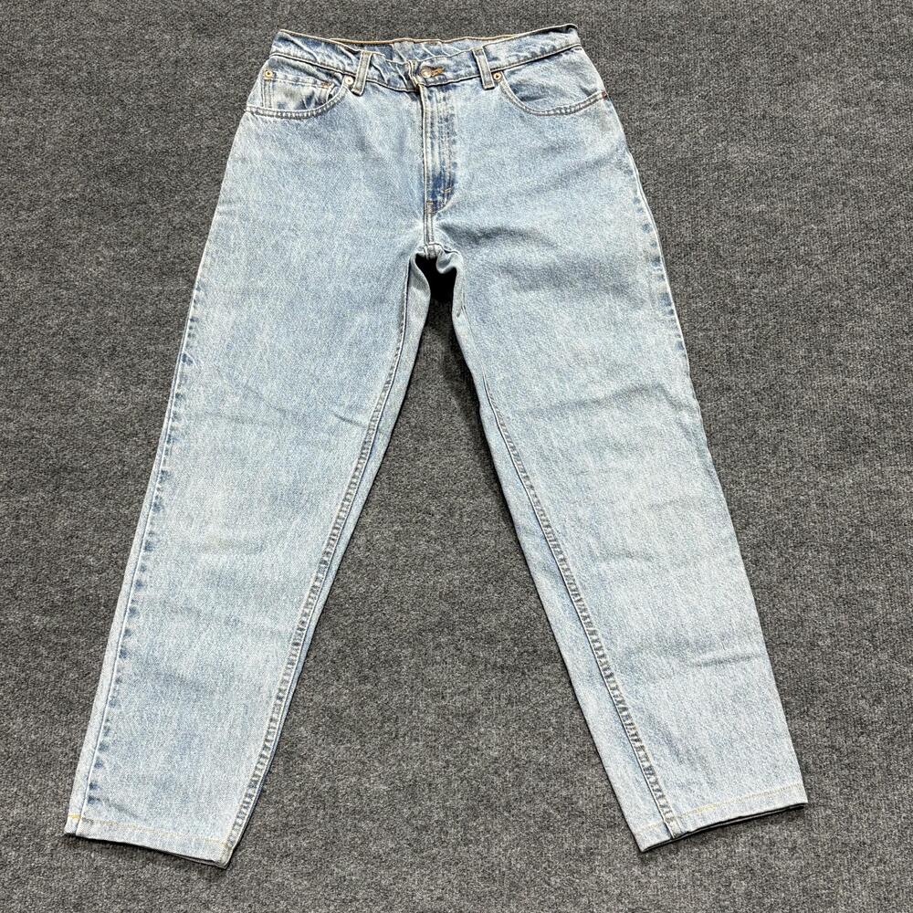 Vintage Levis 550 Jeans Womens 11 Long Blue Relaxed Fit Tapered Leg Made USA 90s